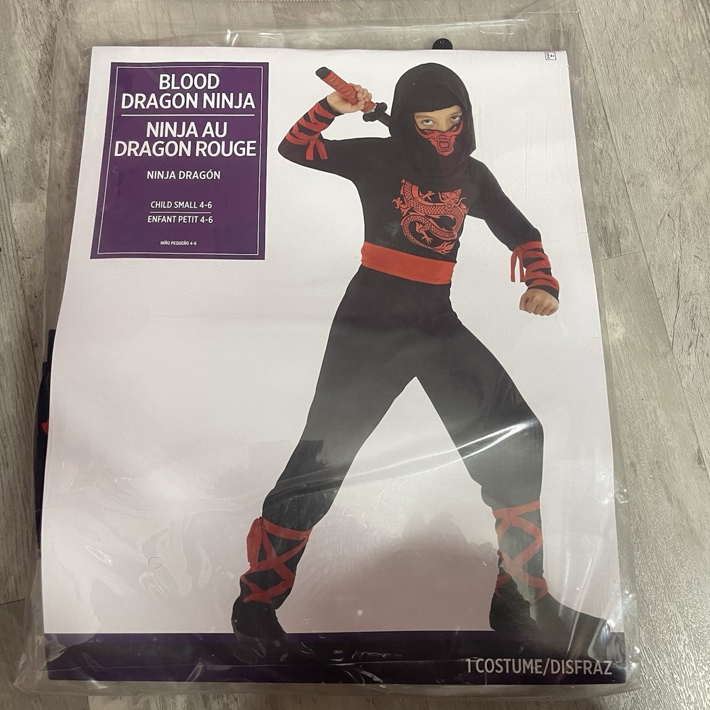 New Blood Dragon Ninja Suit Yourself Fancy Dress Up Halloween Child S 4-6Costume
